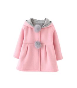 Winter Spring Baby Girls Long Sleeve Coat Jacket Rabbit Ear Hoodie Casual Outerwear6628756