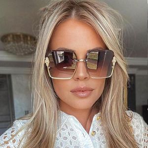 Sunglasses Frame Luxury Women Pearl Square Fashion Shades UV400 Vintage Glasses2075