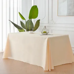 Table Cloth Polyester Rectangle Tablecloth Washable Decorative Fabric Cover Ruffles Natural Drape 20 Colors Size