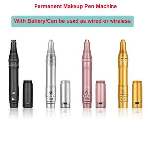 Máquina nova maquiagem permanente sem fio Hine para sobrancelhas Miroblading Shading Eyeliner Lip MicroShading Hine Tattoo Pen Gun Mts Kit