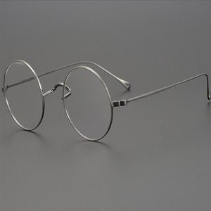 Sonnenbrille Japaner handgefertigtes reines Titaniumblau-Licht blockierende Brille Frauen optische Brille Anti-Strahlung Computer Vintage GL233H