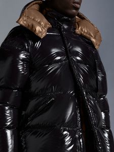 European Station Glossy Down Jacket Men's Short Winter Nya trendiga par huva förtjockad varm jacka