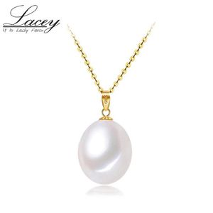 Lockets Real Freshwater Pearl Pendant For Women 18k White Natural Yellow Gold Jewelry Daughter Birthday Fine Gift234f