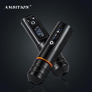 Maskinambition Ninja Pro Portable Wireless Tattoo Pen Hine Powerful Coreless DC Motor 2400 MAh litiumbatteri för konstnärskropp