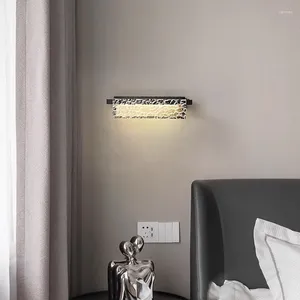 Vägglampa alla koppar modern minimalistisk lyxig glas TV -bakgrund veranda säng atmosfär