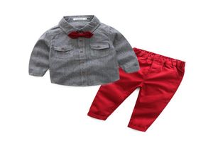 Set di vestiti per ragazzi primaverili per ragazzi abiti da gentiluomo per bambini abbigliamento per ragazzi a maniche lunghe con pantaloni a fiocco abiti per bambini bambino 3927635