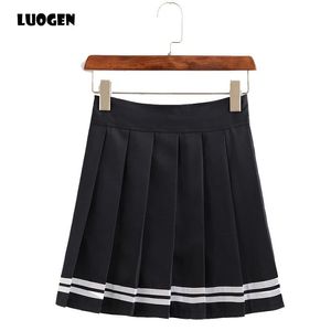 Abiti Kawaii Scuola giapponese ragazze pantaloncini elastici sotto gonna Donne mini pieghettate Saias Sailor JK Uniform High Wilet Solido Colore solido