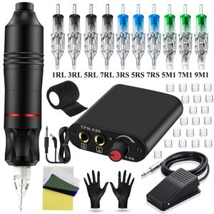 Maschine Yangna Professionelles Tattoo Hine Kit Rotary Stift Netzteil Set Patronennadel -Make -up -Tool für Tatoo Anfänger -Künstlerversorgung