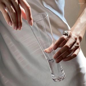 Vinglasskivor nordiskt transparent glas champagne cup mode hushåll fast färg söt modern enkelhet 150 ml röd