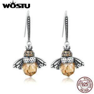 Knot Wostu Hot Selling 100% 925 Sterling Sterling Belly Bee Drop Cucings for Women Fine Jewelry Luxury Lover Gift Fie149