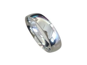 Classico maschio vero colore bianco bianco colore 6 mm in acciaio in acciaio da donna anello d'argento di alta qualità non dissero amanti gioielli da sposa5180249