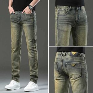 Men's Jeans Fashionable Men's Retro Slim Fit Stretch Pants 2024 Autumn/Winter Long Pants Men's Street Wear Motorcycle Bicycle Jeans J231222