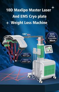 Hiemt Emslim Build Muscle Cryolipolysis 10d Max Lipo Master Laser Slimming Fat Burn 10Dダイオードレーザーセルライト除去緑色の赤色光リポレーザーボディシェイプ635 532NM