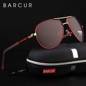 Barcur Original Men Солнцезащитные очки поляризованные водительские очки Polaroid Sun Стачаны Мужские пилотные Eyewear2809