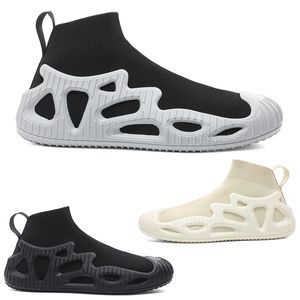 Männer Frauen Running Schuhe klassische Mesh-Mesh Slip-on Comfort graue cremefarbene Schuhe Herren Trainer Sport Sneaker
