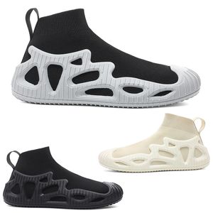 Erkekler Kadınlar Koşu Ayakkabı Klasik Mesh Slip-On Comfort Gri Krem Renkli Ayakkabılar Erkek Eğitmenler Spor Spor ayakkabıları