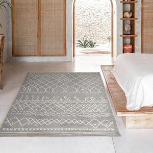 Dywany maroko dywan szary dywan vintage salon puszysty sofa stolik kawowy mata miękka maty podłogowe sypialnia dekoracja dom geometryczna
