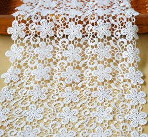 10Yard Width 13quot White Flower Cotton Lace Fabric Trim Ribbon For Apparel Sewing DIY Wedding Dress Doll Cap Hair clip2273110