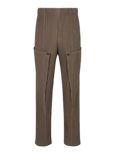 سراويل Lssey Pants Men's Pants Miyake مطوية جيب قابلة للفصل مصمم البضائع أعمال الملابس غير الرسمية مستقيمة الساق المستقيمة 626