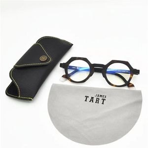 James Tart 378 Optiska glasögon för unisex retro stil anti-blue ljuslinsplatta full ram med box261e