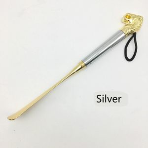 Accessories Lion Head Metal Shoe Horn Luxury Shoe Pullon Nonbending Shoe 32cm Long Shoe Horn Gloden Color