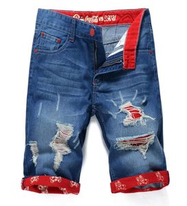 Calças de jeans curtas de fashionsummer masculino masculino Men039s calças calças de moda casual jeans com buracos PL4210516