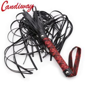 Candiway sexig catwhip bdsm spel vuxen fetisch bondage läder spanking paddel fetisch flogger leksaker för par policy knot4766724