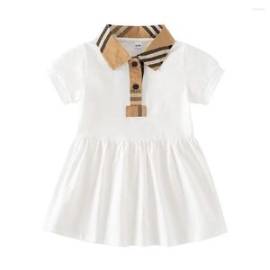 Dresses Girl Dresses Summer 024 Months Girls' Short Sleeve Pleated Dress 02 Years Old Baby Toddler Born Clothes