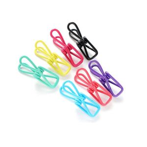 Other Laundry Products 10Pcs/Lot Metal Clothespin Colorf Windproof Clothes Hanging Pegs Portable Bra Socks Beach Towel Drying Hanger Dh5B9