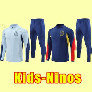 Kinderkind 2023 Spanien Pedri Fußball Trailsuits Ferran Torres Morata Gavi 2023 Fußballhemd Ansu Fati Koke Azpilicueta 22/23 Langarm Tracksuit Full Kits