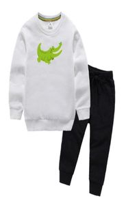 Crocodile Logo Children Designer Haodies Sets Set Girls 27t Kids Hoodies Pant 2PCSset Baby Trackuit Boys Girls Set di cotone Spring A3721346