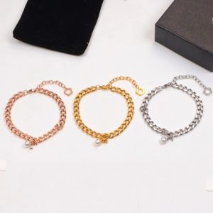 2021 women fashion foreign trade letter love pearl bracelet ladies luxurious models multi-accessories 316L stainless steel 18K gold silver rose bracelets