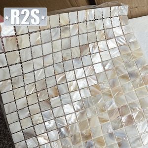 Shell Mosaic Mother of Pearl Natural Kitchen Backsplash Wallpaper Tile Badrum Bakgrund Duschdekorativa väggplattor Blad 231222