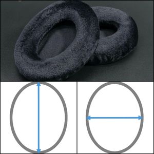 Kulaklıklar Oval Elips Yumurta Şekli Tam Boyut Kadife Velor Kulak Pad Köpük Yastık Kulak kulaklık kulaklık parçaları Earpads