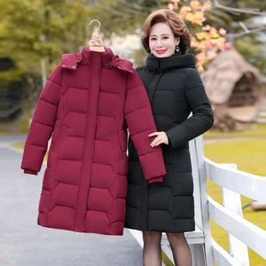 Frauen Trench Coats Winter Parkas Frauen mit Kapuze für Mutter XL-6XL Schnee tragen Jacken Ankunft High Street Kleidung Windriel