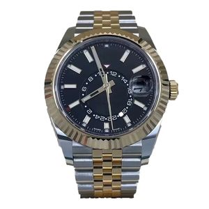 Luxury President Male Watches Gold Green dial Watch Men Stainless Bezel Automatic WristWatch 36mm 41mm Fashion Womens Watches montre high quality sky dweller