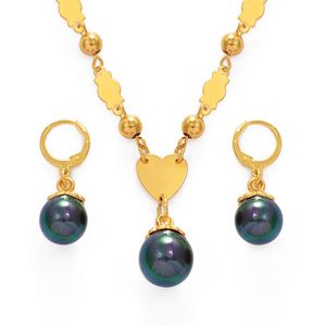 Anniyo Hawaiian Pearl Sets Round Ball Beads Necklace Earrings Marshallese Guam Micronesia Chuuk Pohnpei Jewelry＃238506231a
