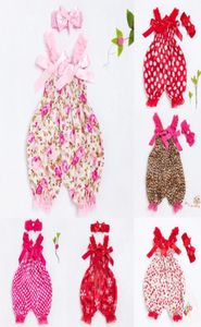Nyfödda Rompers Baby Bloomers Floral Baby Girls Shorts Pannbandskläder Set Baby Diaper Cover Infant Shorts Ruffles Short Kid5973884