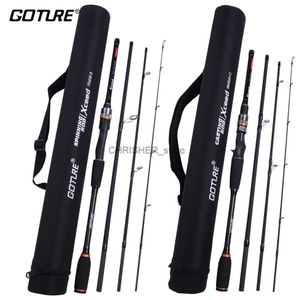 Boat Fishing Rods Goture Xceed 1.98-3.6m Fuji Guide Ring Carbon Spinning Casting Fishing Rod M/MH Power Lure rod 4 Pieces Travel Rod with Tube BagL231223