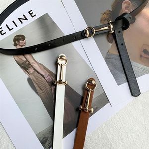 Belts Fashion Thin Belt For Women PU Leather Skinny Waist Adjustable White Black Ladies Dress Strap2098