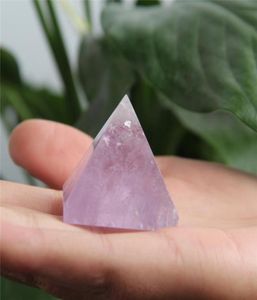 Whole HJT 44g Natural Amethyst crystal pyramid nunatak Reiki Healing amethyst crystal quartz pyramid decoration 32mm34mm8457583