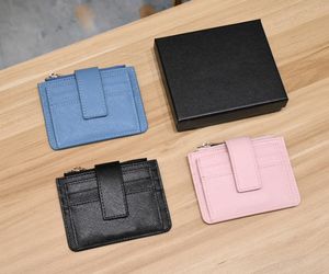 Luxury dragkedja plånbok modedesigner 11 kortplatser Kreditkortshållare Buckle Coin Purse Läder Originallåda Bästsäljande mini plånbok i Europa