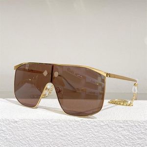 Óculos de sol máscara dourada masculino de luxo com textura arquitetônica gravada metal braços britânicos 3001