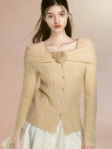 Women's Knits Y2k Aesthetic Solid Grunge Cardigans Streetwear Single Breasted Casual Loose Coats Women Sweet Knitted Harajuku Simple