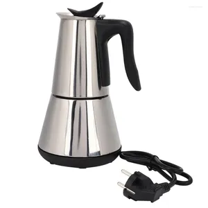 Tigelas Mandideira de Espresso de fogão elétrico Moka Pot 6 xícaras de café Percolator Aço inoxidável Classic Cafe UE Plug