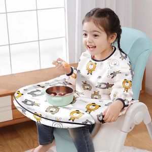 Feeding Bib for Baby Boys Girls 6-36Month Waterproof Bib Apron Smock with Table Cover Infant Mess Free Full Coverage Bib 231222