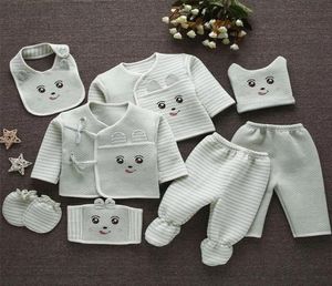 Emotion Moms 8pcsset младенческая одежда 03M новорожденных детские костюмы для малышей набора одежды детские мальчики для девочек костюмы тепло органический хлопок T3681928