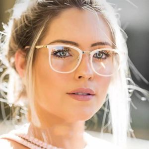 Sonnenbrille Square Multifokal Progressive Lesebrille Frauen Katze Diopter Brille Bifokale Brillen für nahe und weit entfernte FM2443