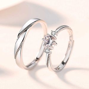 S925 Kärlek vid första anblicken sterling silver ring för män och kvinnor en nisch high-end par ring gåva höst och vintertillbehör