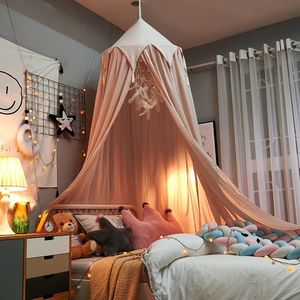 Hung Dome Mosquito Net för babybarn Crib Bed Tent Girls Bedding Living Room Decor Corn Canopy Bebe 231222